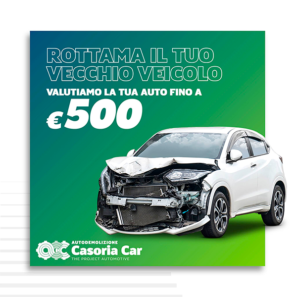 Rottamazione auto gratuita con bonus fino a 500 euro